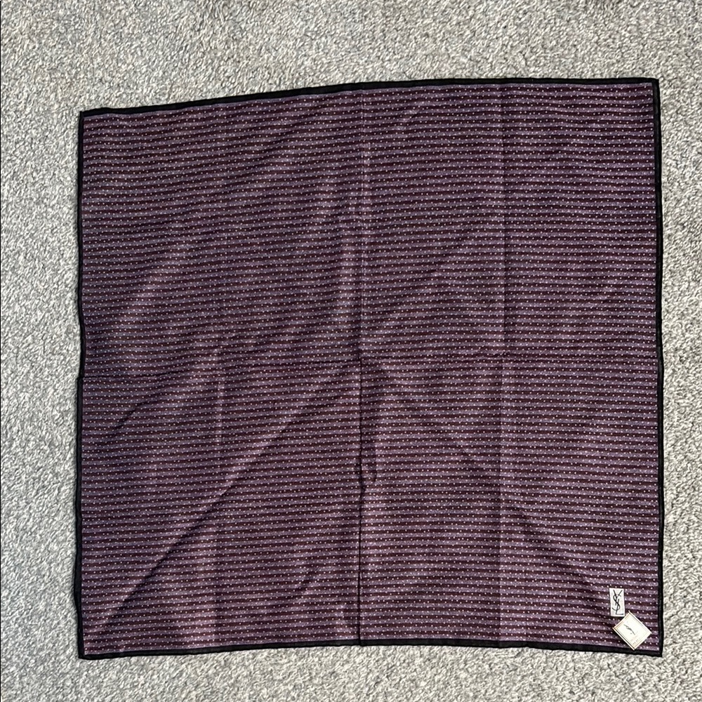 Yves Saint Laurent Purple and Black Scarf